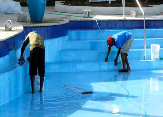 How to sanitize your pool and safegaurd your family from coronavirus --people are cleaning pool