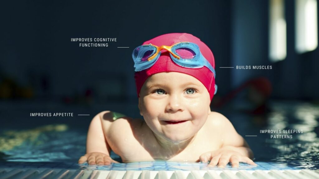 infant swimming comes with lots of potential benefits