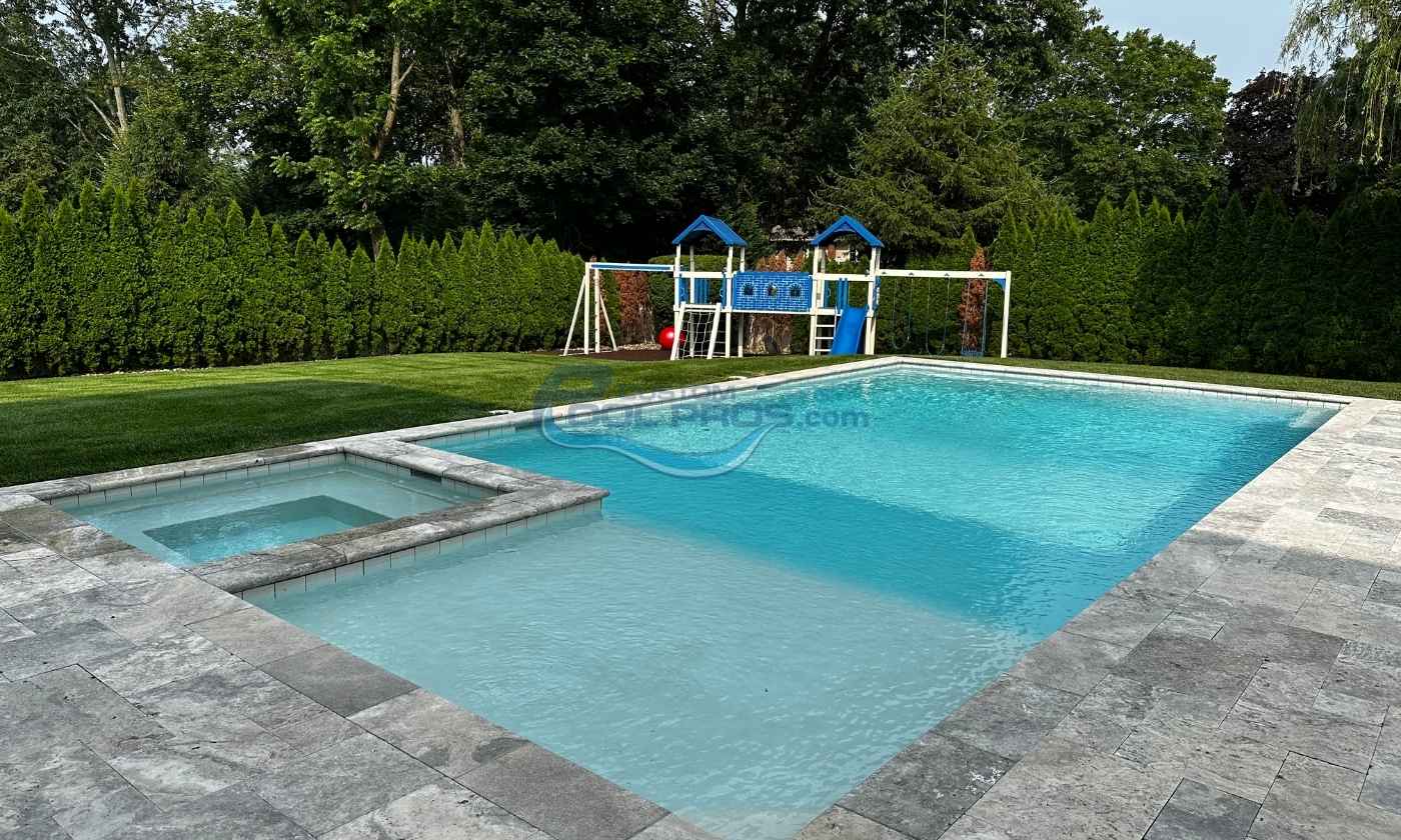 gunite pool with spa in nj