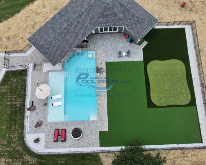 Pool with Golf Turf